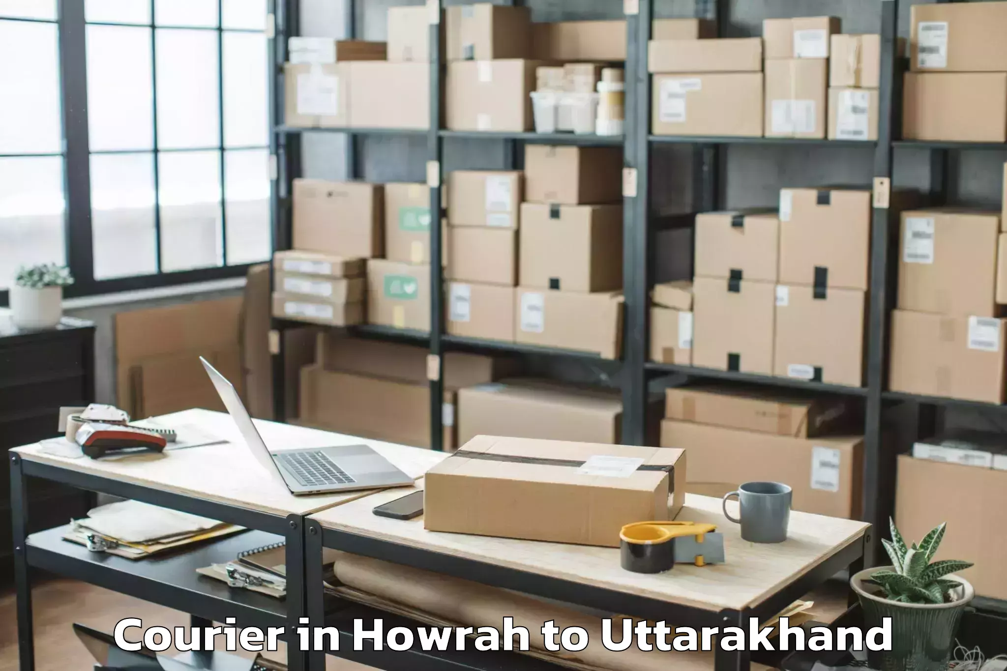 Leading Howrah to Thalisain Courier Provider